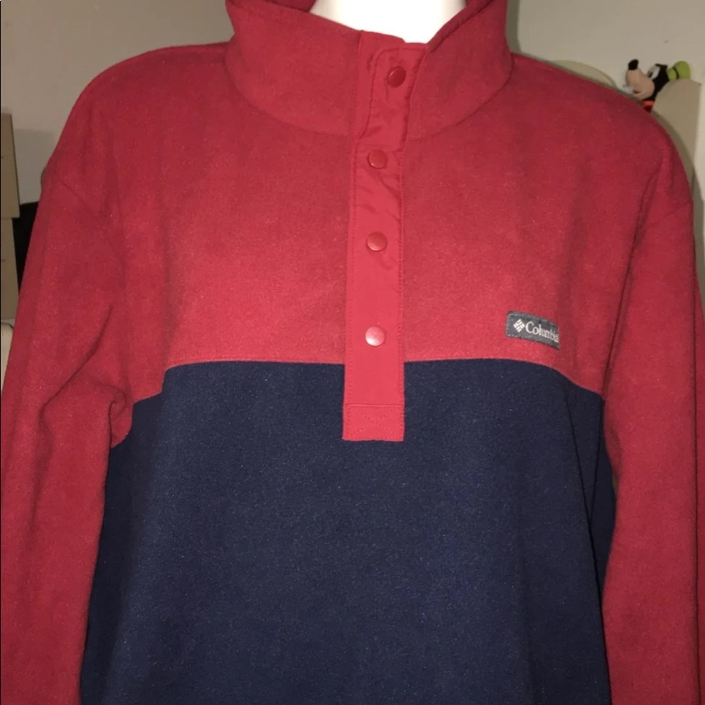 🌹🌹NWT Adorable 2X Columbia Fleece Red/Blue - Picture 2 of 2